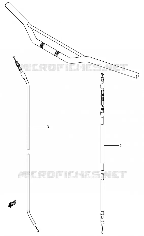 HANDLEBAR (MODEL K1/K2/K3/K4) Suzuki MOTO 125 RM 2004  RM125K4(E3/E28)