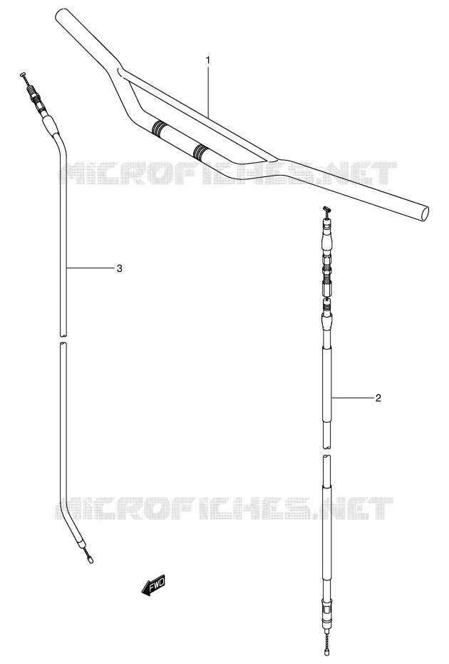 HANDLEBAR (MODEL K1/K2/K3/K4) Suzuki MOTO 250 RM 2003  RM250K3(E3/E28)