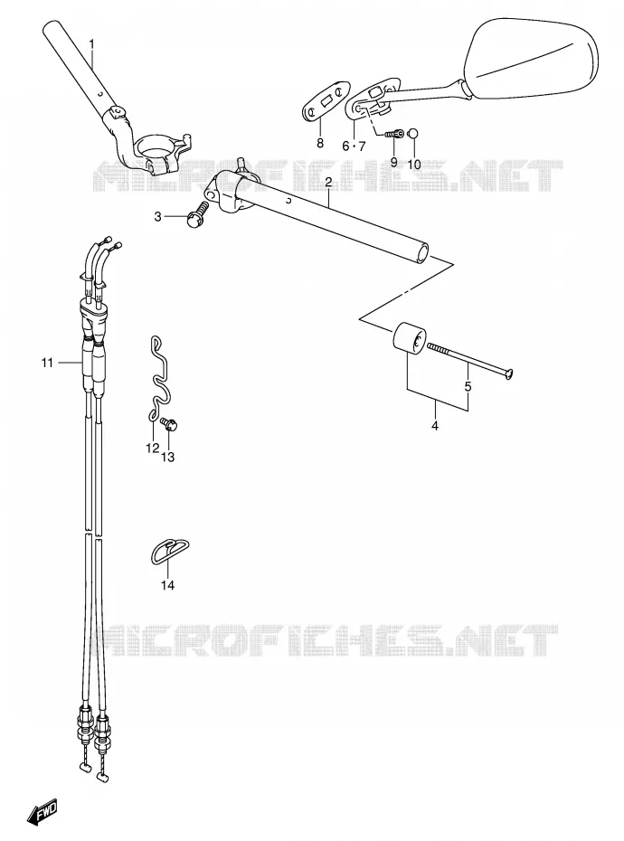HANDLEBAR (SV1000S/S1/S2) Suzuki MOTO 1000 SV 2004  SV1000U2K4(E2)