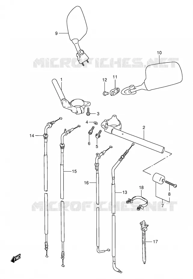 HANDLEBAR Suzuki MOTO 1000 TL-S 2000  TL1000SY(E2)