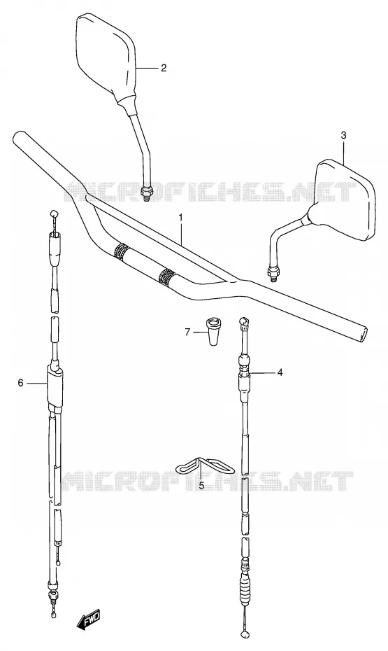 HANDLEBAR Suzuki MOTO 250 RMX 1998  RMX250SW(E24)