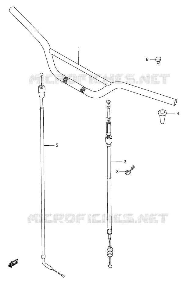 HANDLEBAR Suzuki MOTO 250 RMX 1998  RMX250W(E1)
