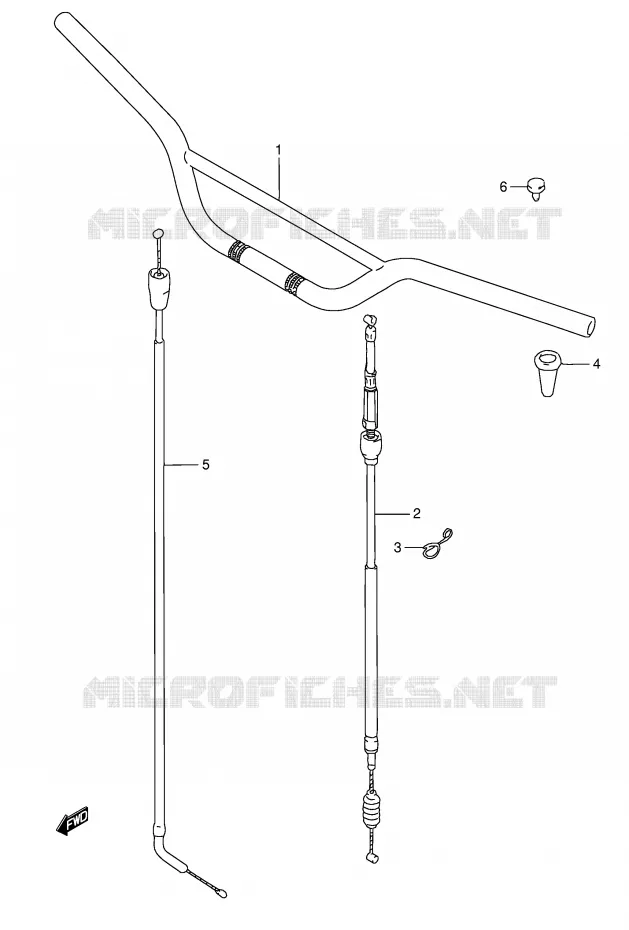 HANDLEBAR Suzuki MOTO 250 RMX 1998  RMX250W(E28)