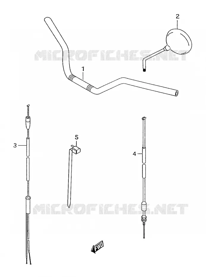 HANDLEBAR Suzuki MOTO 50 Autres-modeles 2001  SMX50K1