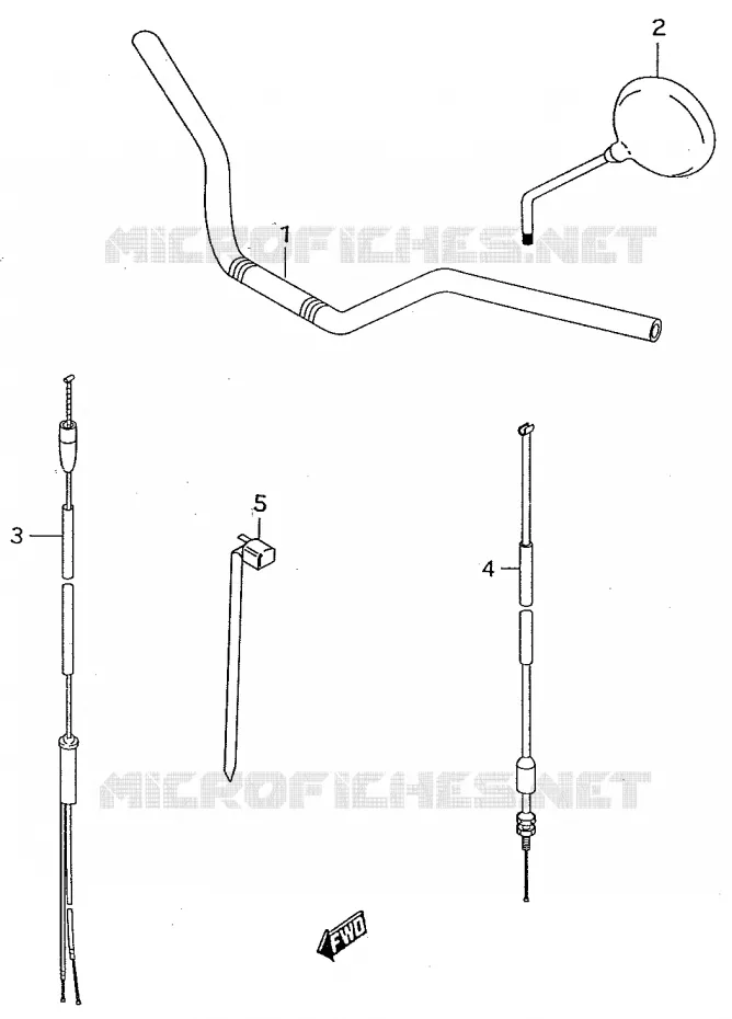 HANDLEBAR Suzuki MOTO 50 RMX 1998  RMX50W