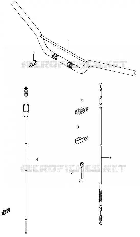 HANDLEBAR Suzuki MOTO 85 RM 2005  RM85LK5(P3/P28)
