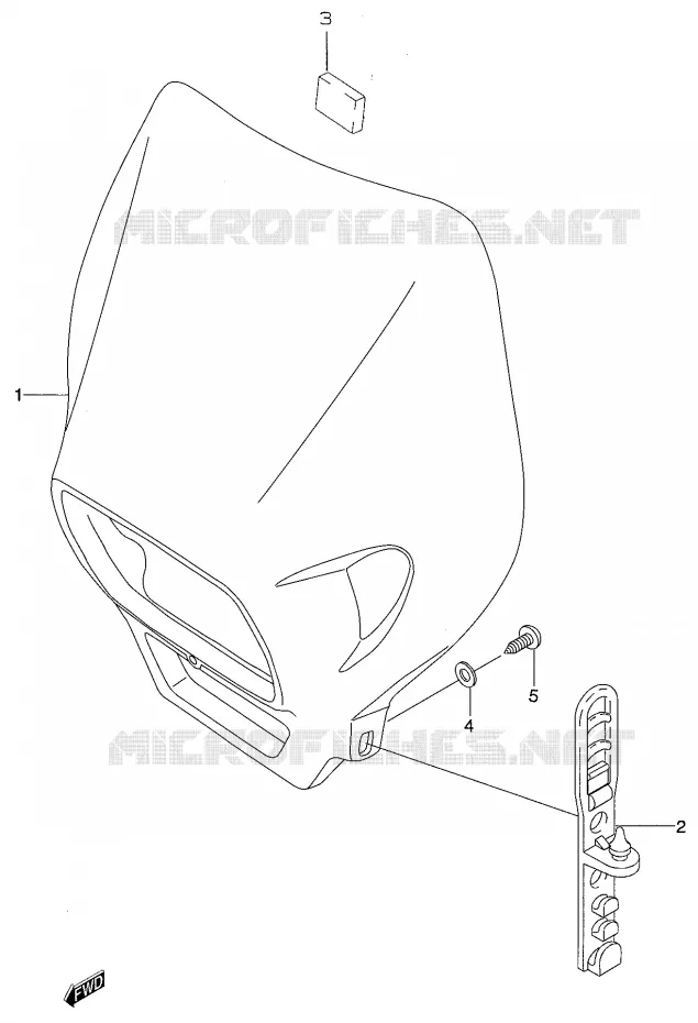 HEADLAMP HOUSING Suzuki MOTO 50 RMX 2000  RMX50Y