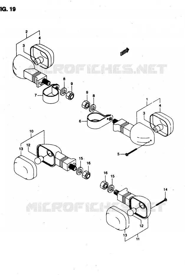 INDICATORS (MODEL P29) Suzuki MOTO 50 RMX 1996  RMX50T(T/V)