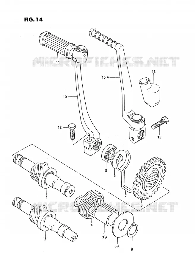KICK STARTER Suzuki MOTO 50 PV 1994  PV50R(E15)