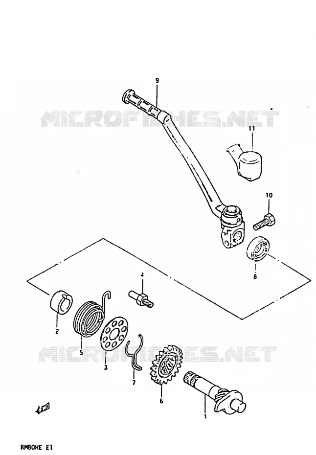 KICK STARTER Suzuki MOTO 80 RM 1984  RM80HE(D/E)