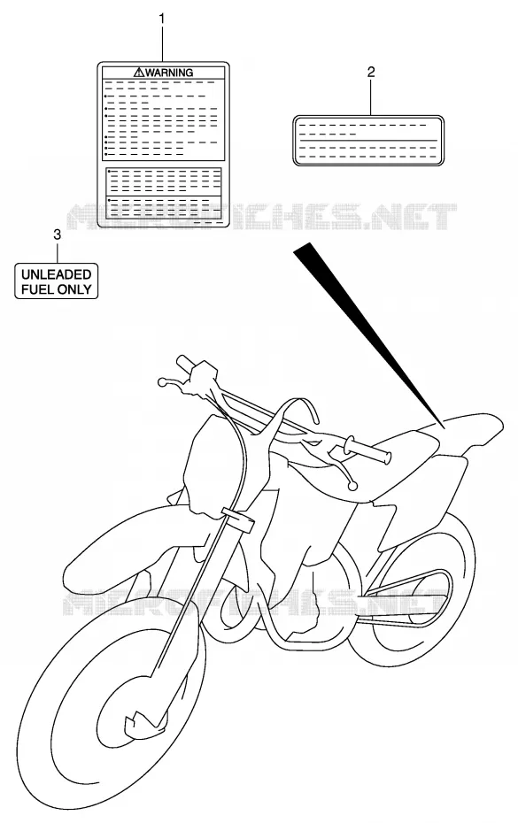 LABEL Suzuki MOTO 125 RM 2001  RM125K1(E3/E28)