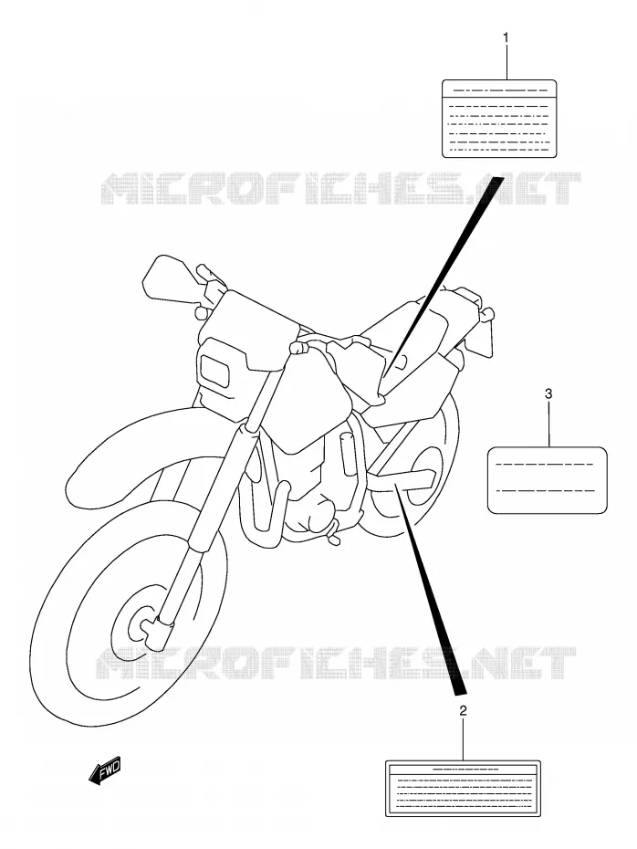 LABEL Suzuki MOTO 250 DR-Z 2001  DR-Z250K1(E3/E28)