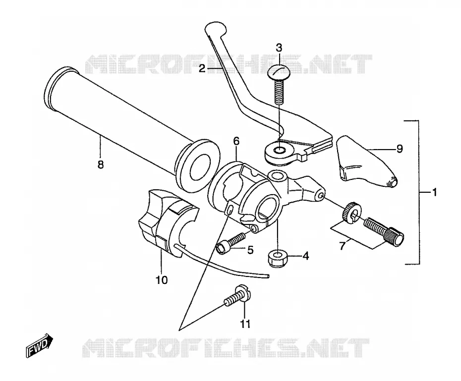 LEFT SWITCH - HANDGRIP Suzuki MOTO 50 Autres-modeles 2001  SMX50K1