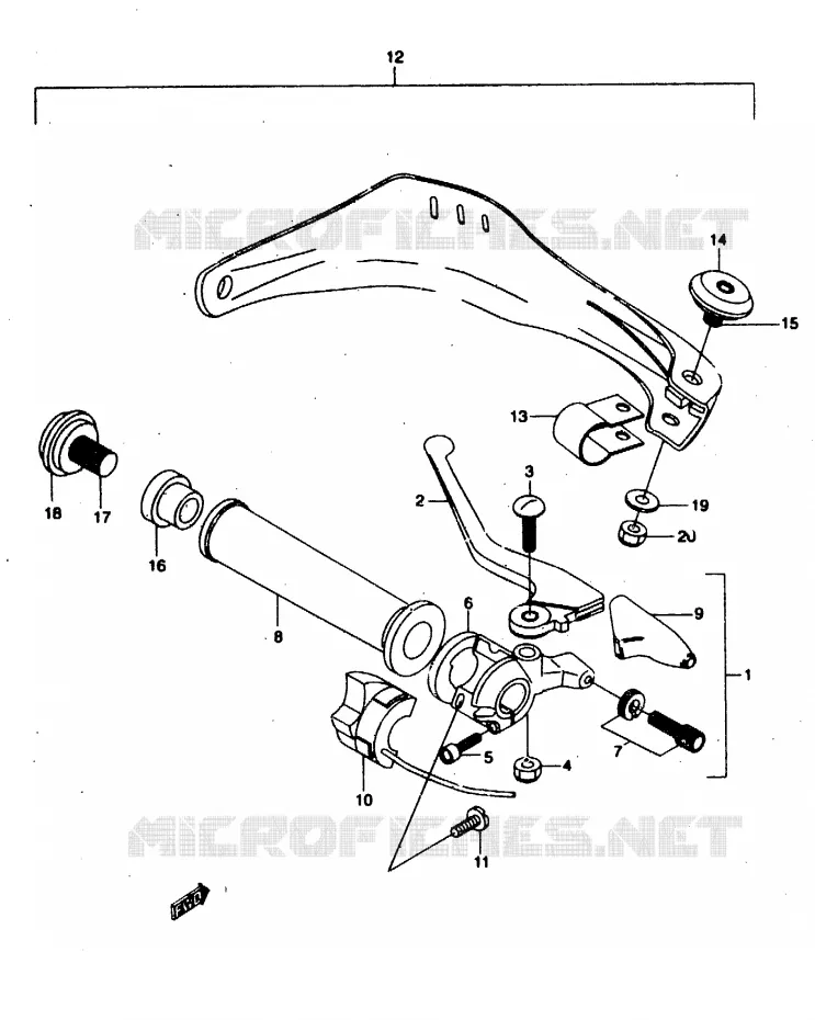 LEFT SWITCH - HANDGRIP Suzuki MOTO 50 RMX 1996  RMX50T(T/V)