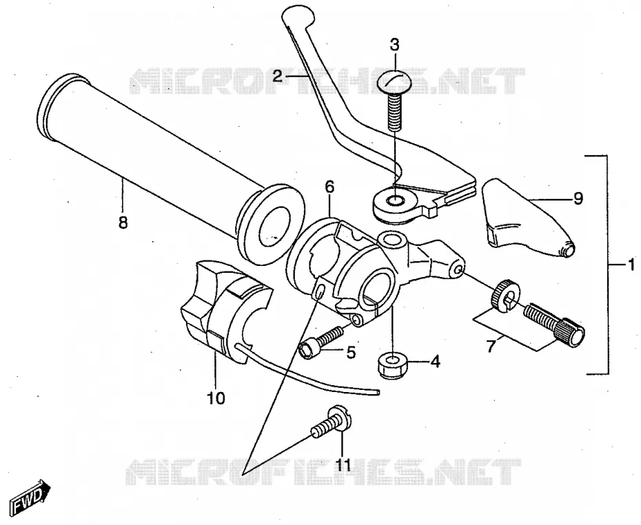 LEFT SWITCH - HANDGRIP Suzuki MOTO 50 RMX 2001  RMX50K1