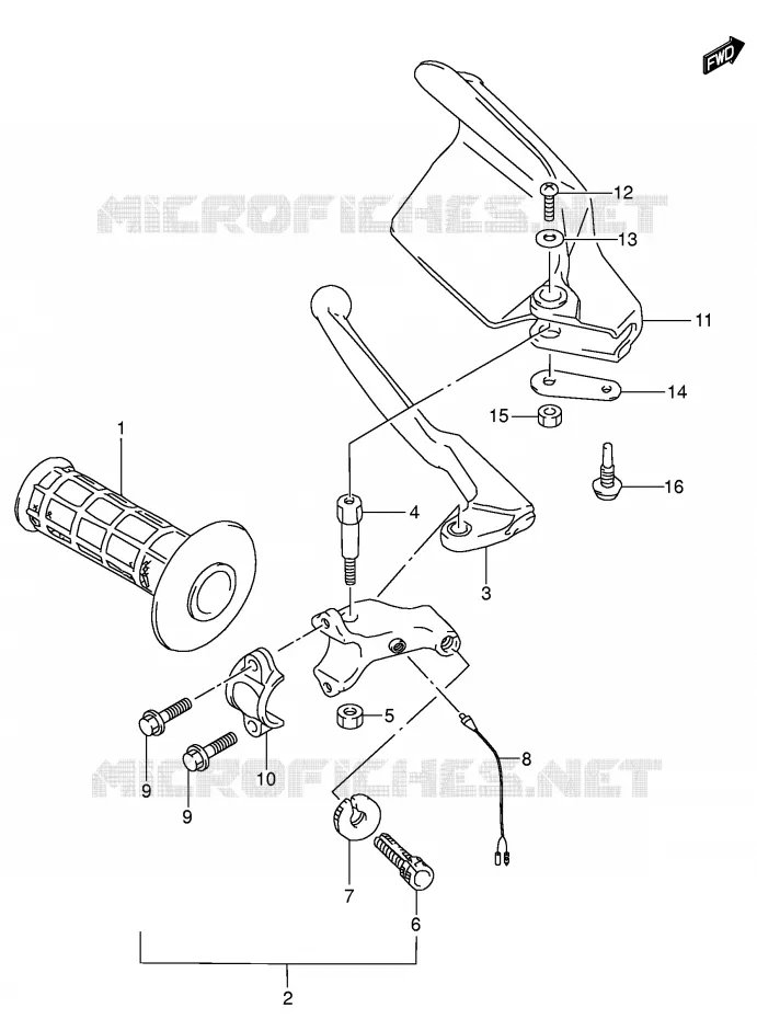LH HANDLE LEVER Suzuki MOTO 250 DR-Z 2001  DR-Z250K1(E3/E28)