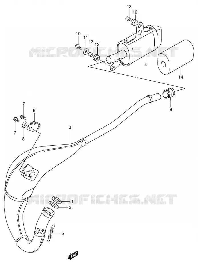 MUFFLER Suzuki MOTO 85 RM 2004  RM85LK4(P3/P28)