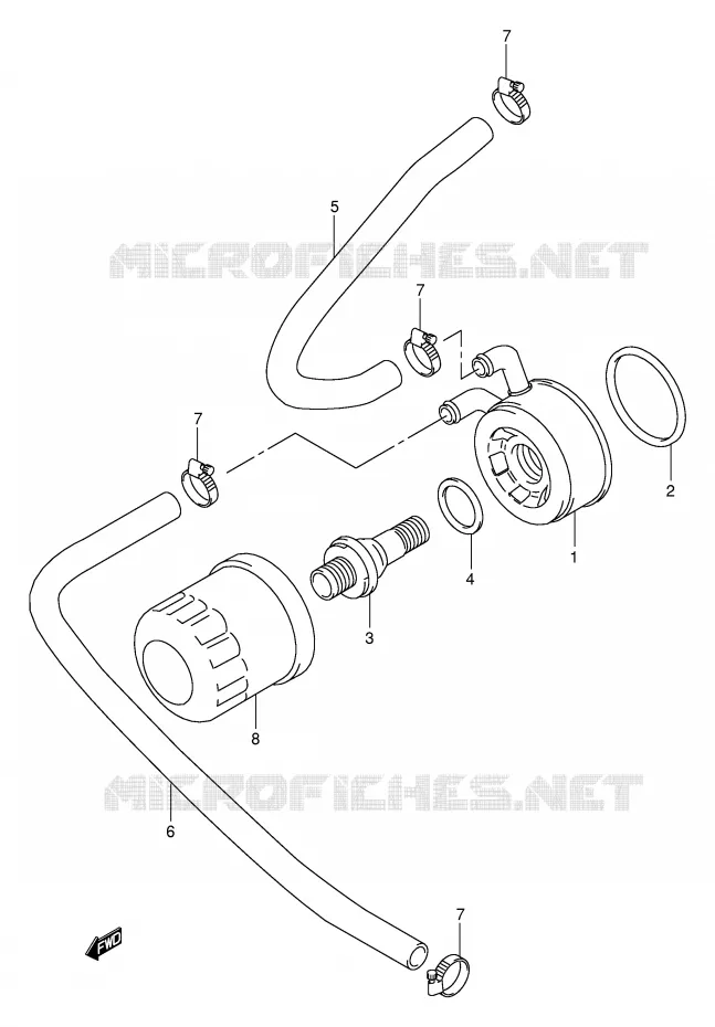 OIL COOLER Suzuki MOTO 1000 TL-R 2002  TL1000RK2(E2)