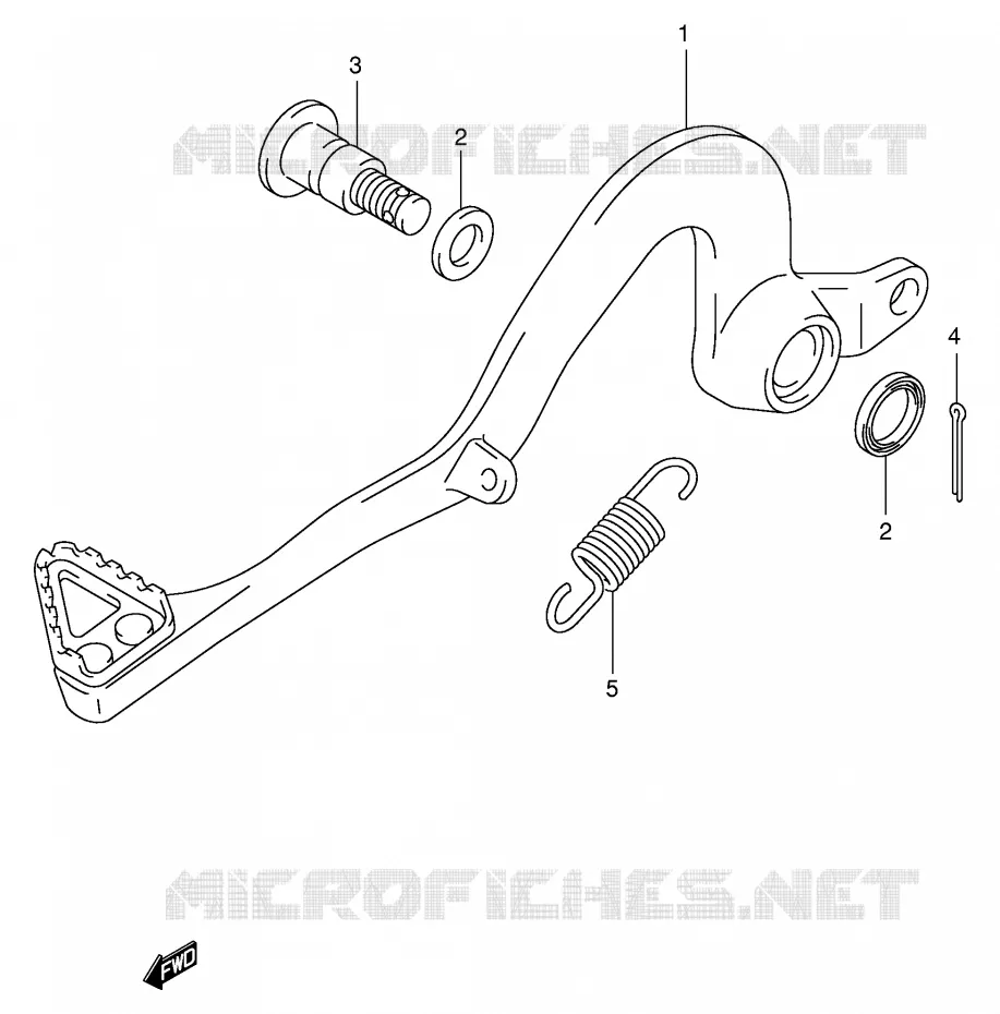 REAR BRAKE (MODEL K1/K2) Suzuki MOTO 125 RM 2002  RM125K2(E3/E28)