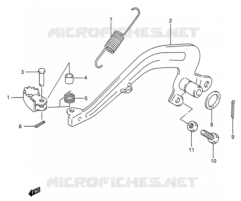 REAR BRAKE (MODEL L/M/N/P/R/S) Suzuki MOTO 80 RM 1986  RM80G(E28)