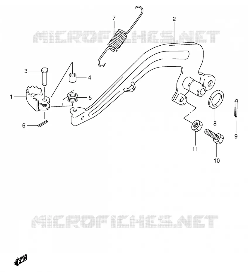 REAR BRAKE Suzuki MOTO 80 RM 1996  RM80T(E24)