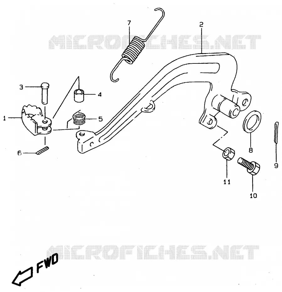 REAR BRAKE Suzuki MOTO 80 RM 1996  RM80XT(T/V/W)