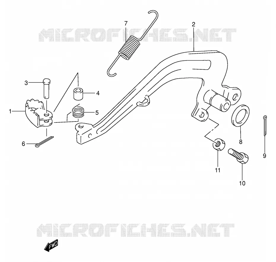 REAR BRAKE Suzuki MOTO 80 RM 2000  RM80Y(P3/P28)
