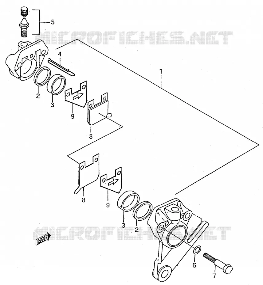 REAR CALIPER Suzuki MOTO 50 RMX 2000  RMX50Y