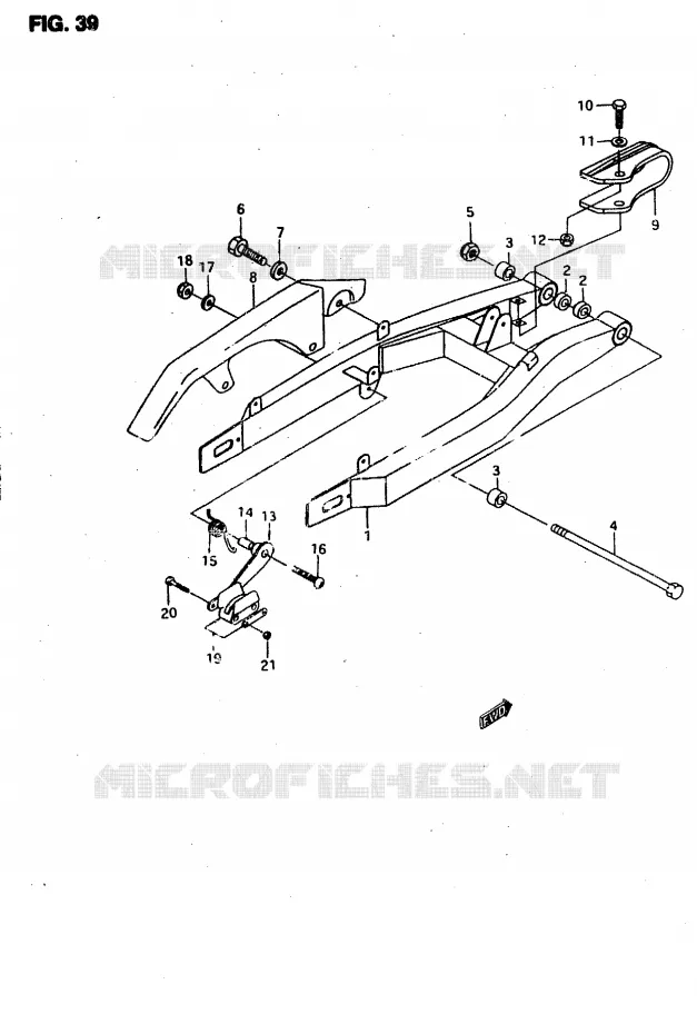 REAR SWINGNING ARM Suzuki MOTO 50 RMX 1996  RMX50T(T/V)