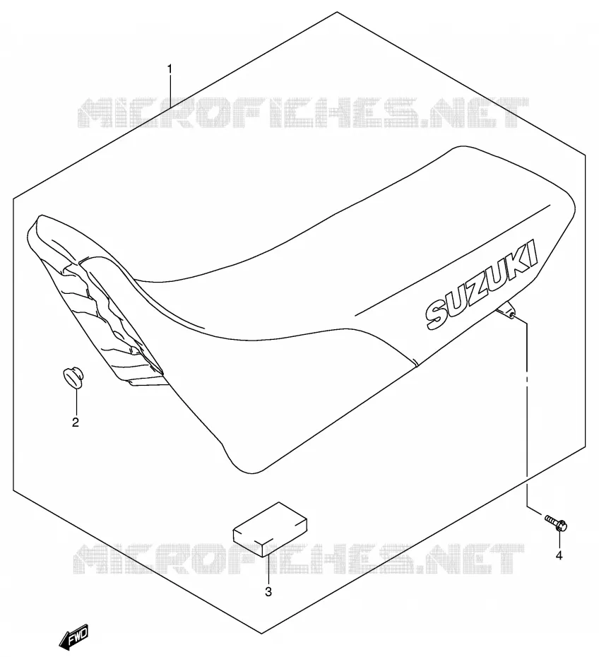 SEAT (MODEL K1) Suzuki MOTO 250 DR-Z 2002  DR-Z250K2(E3/E28)