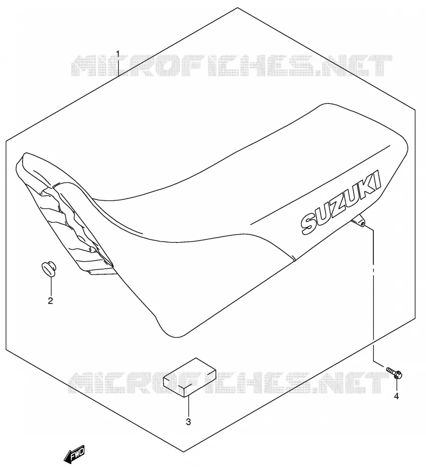 SEAT (MODEL K5) Suzuki MOTO 250 DR-Z 2003  DR-Z250K3(E3/E28)