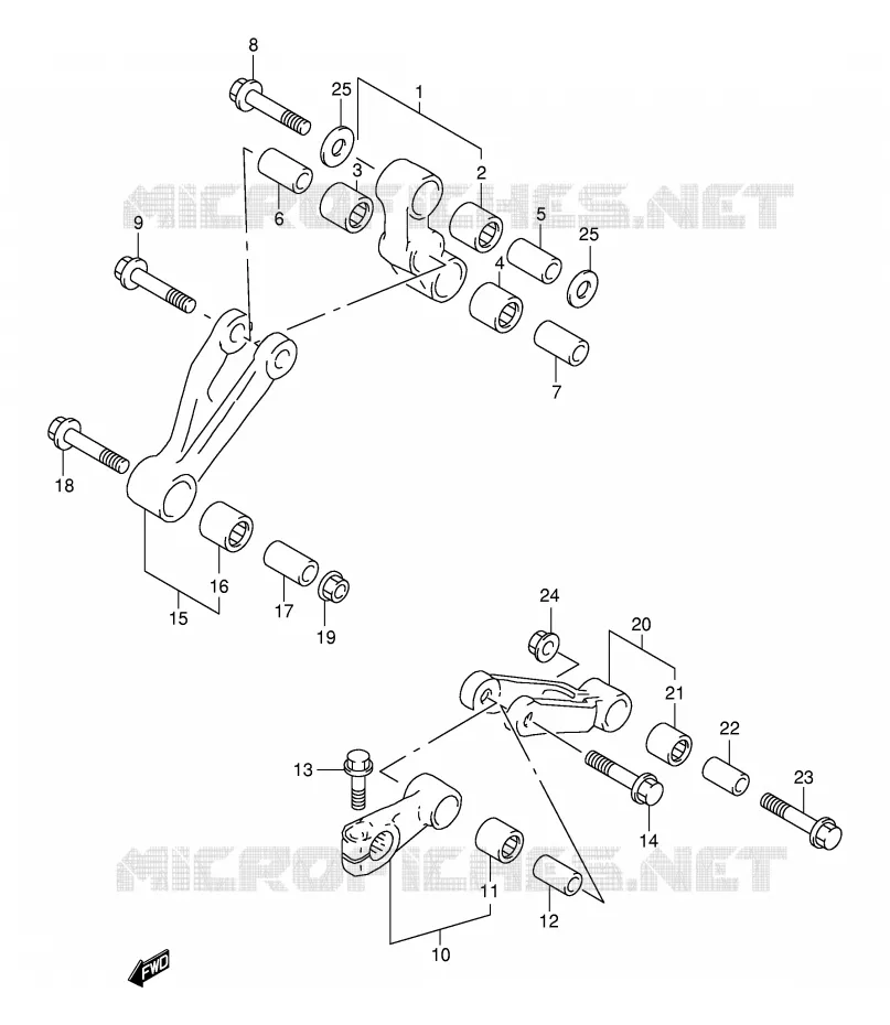 SHOCK ABSORBER LINKAGE Suzuki MOTO 1000 TL-S 2001  TL1000SK1(E2)