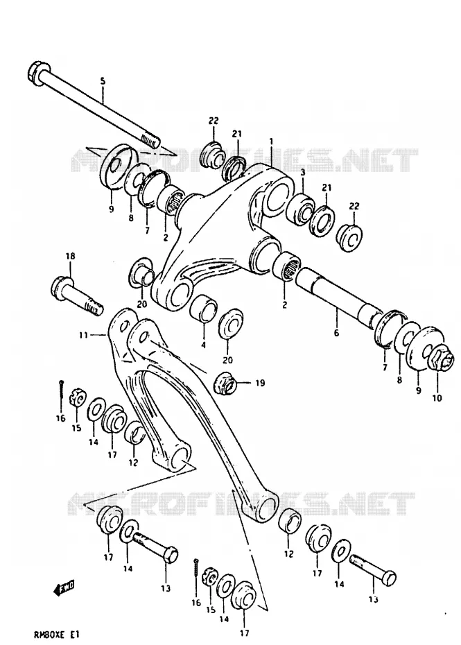 SHOCK ABSORBER LINKAGE Suzuki MOTO 80 RM 1983  RM80XD(D/E)
