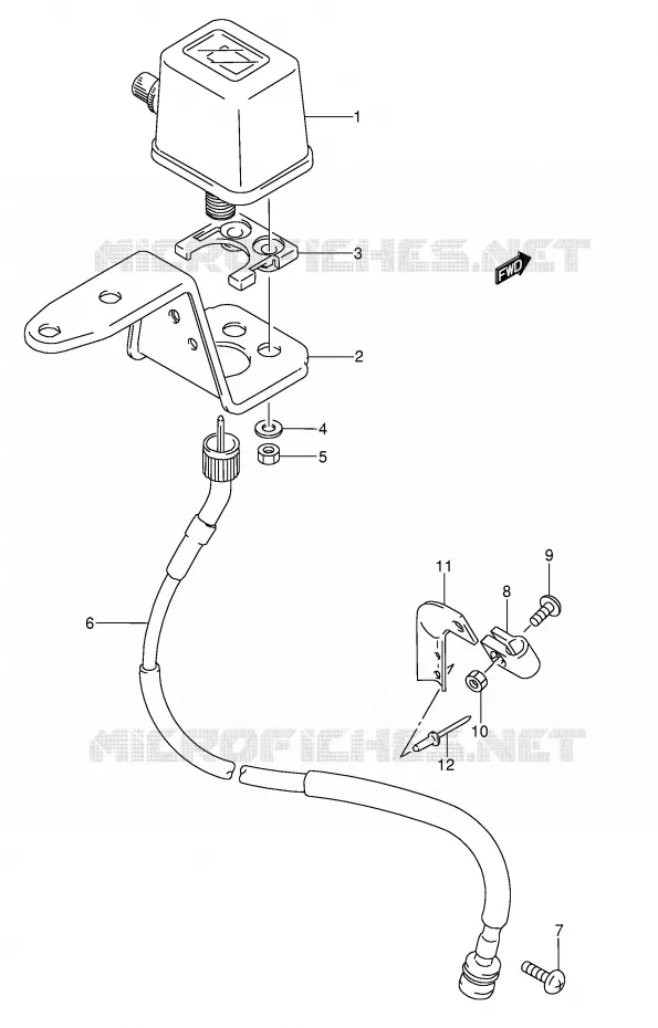SPEEDOMETER(MODEL K/L) Suzuki MOTO 250 RMX 1990  RMX250L(E1)