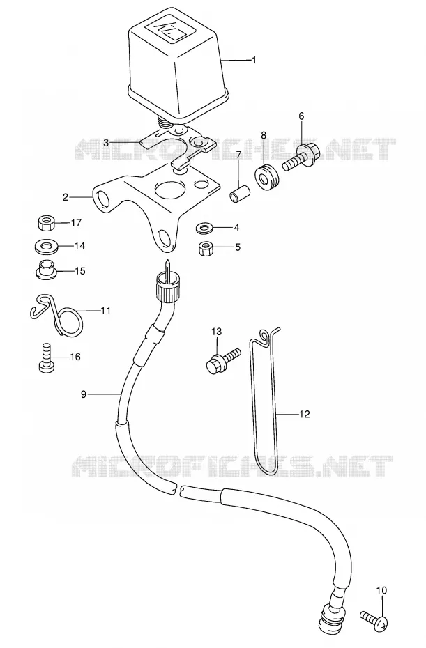SPEEDOMETER (MODEL T) Suzuki MOTO 250 RMX 1990  RMX250L(E1)