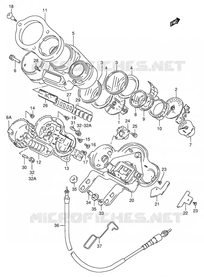SPEEDOMETER Suzuki MOTO 125 RG 1993  RG125FP(E18)