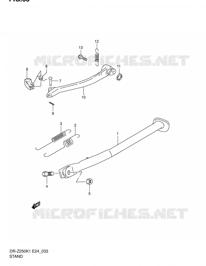 STAND Suzuki MOTO 250 DR-Z 2003  DR-Z250K3(E24)