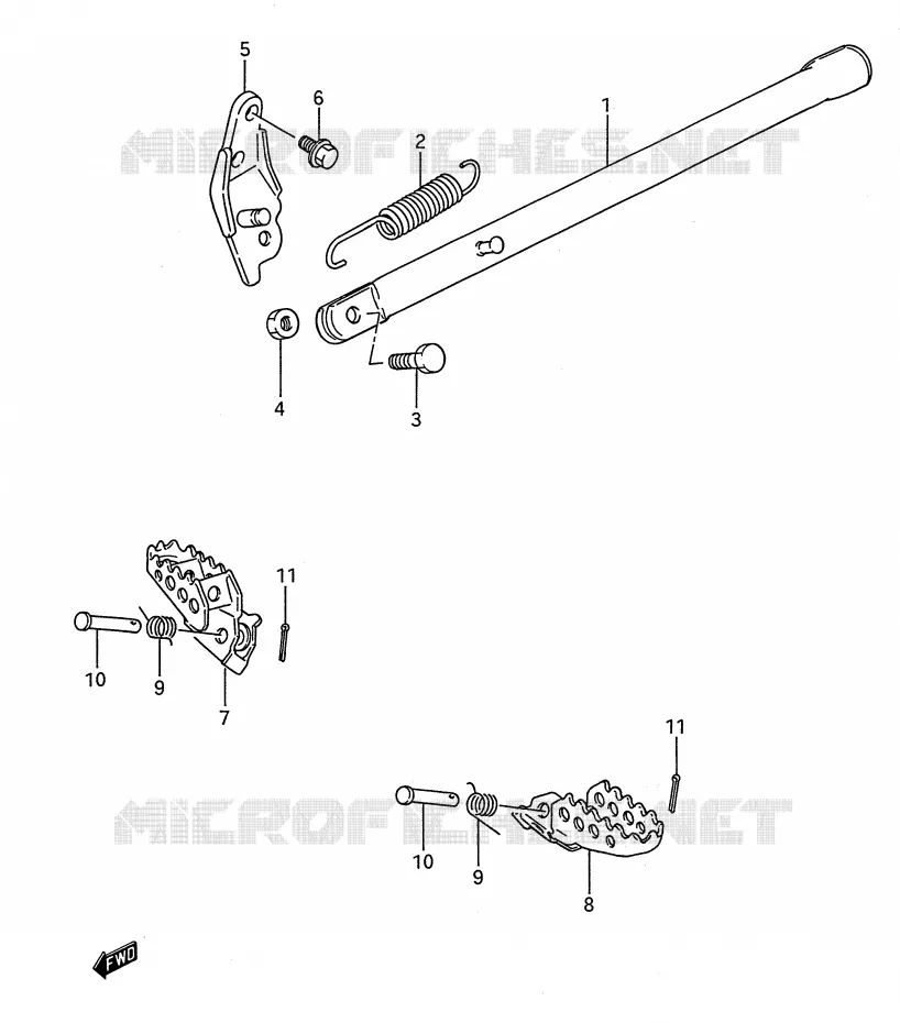STAND Suzuki MOTO 80 RM 1987  RM80H(E28)