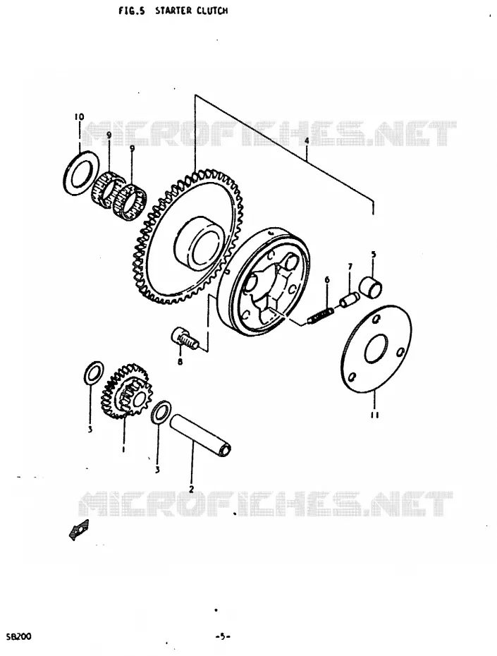 STARTER MOTOR CLUTCH Suzuki MOTO 200 Autres-modeles 1979  SB200N