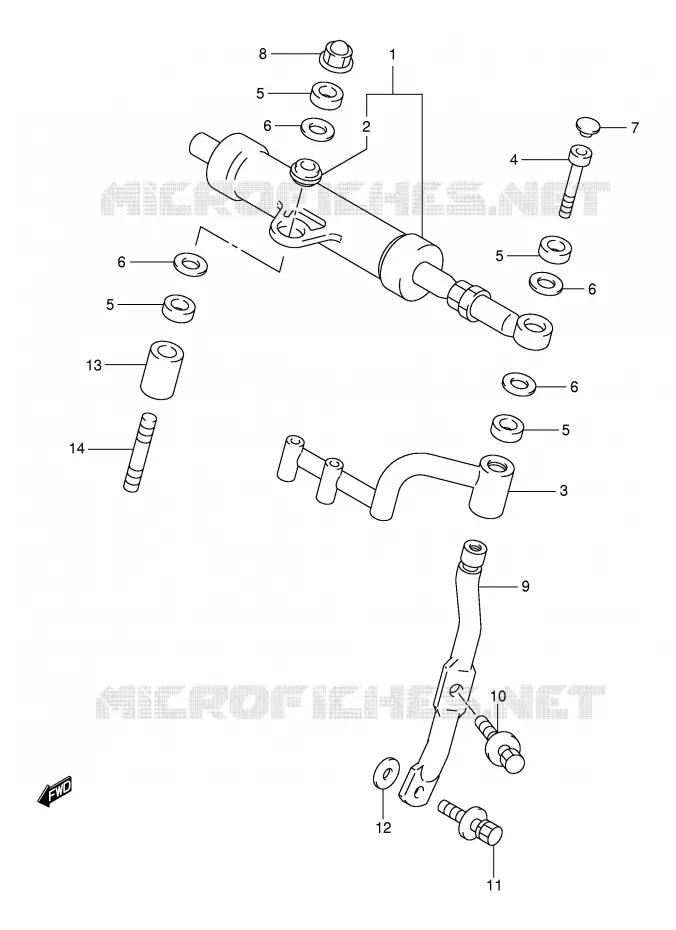 STEERING DAMPER (MODEL W/X/Y/K1) Suzuki MOTO 1000 TL-S 2001  TL1000SK1(E2)