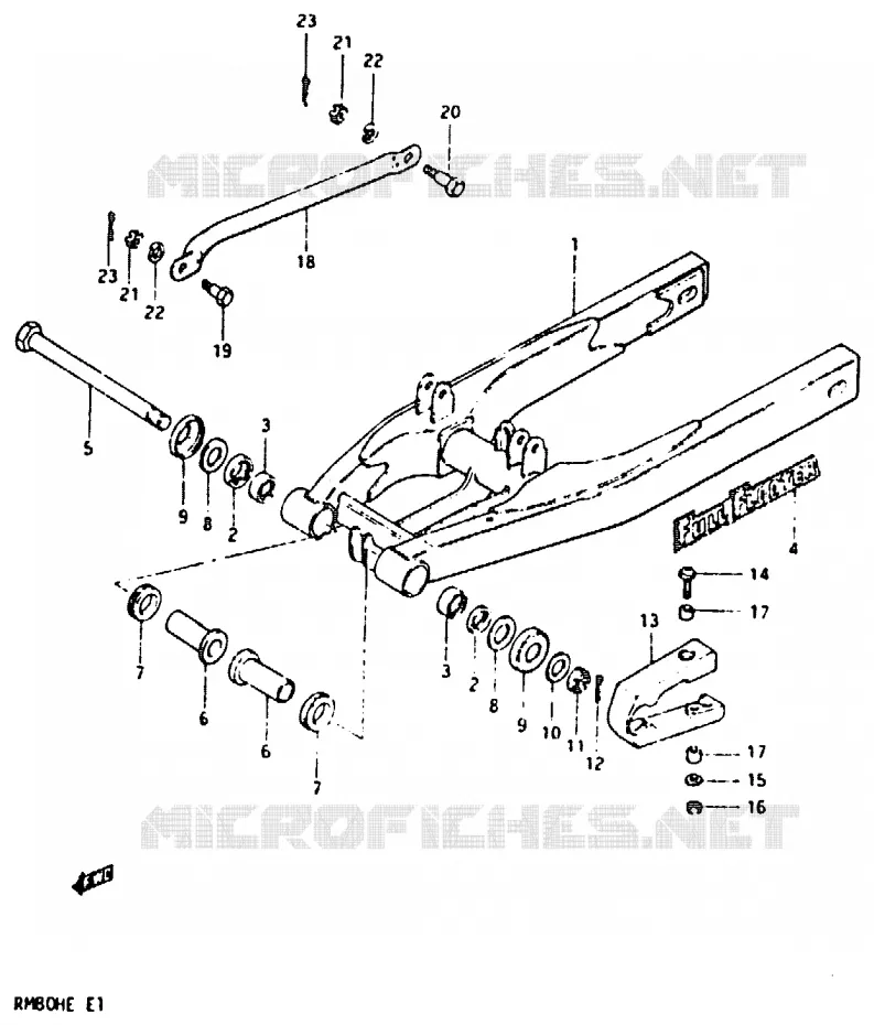 SWINGARM (MODEL D) Suzuki MOTO 80 RM 1983  RM80HD(D/E)