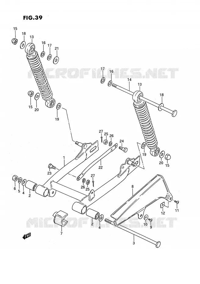 SWINGARM Suzuki MOTO 50 PV 1983  PV50D(E15)