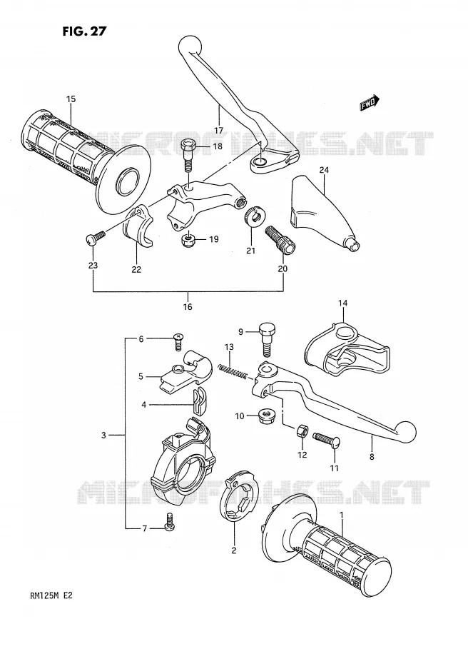 SWITCHES Suzuki MOTO 125 RM 1991  RM125 M (E02,E04,E24)