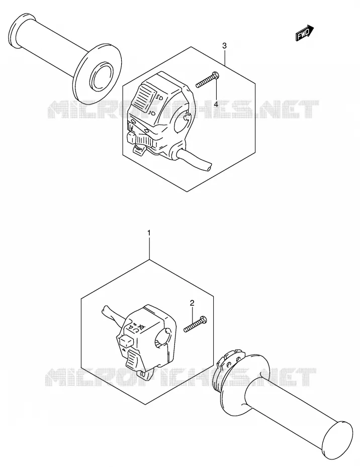 SWITCHES Suzuki MOTO 250 DR-Z 2001  DR-Z250K1(E24)