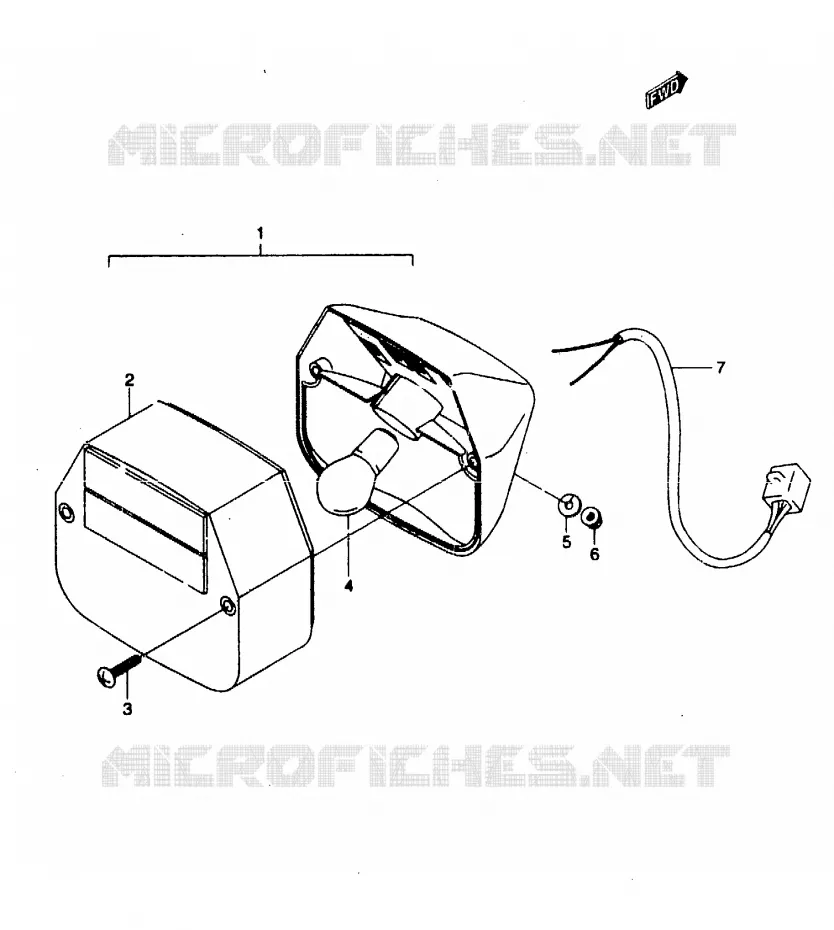TAIL LIGHT Suzuki MOTO 50 RMX 1997  RMX50V(T/V)