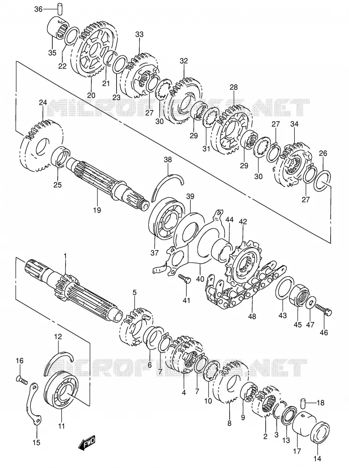 TRANSMISSION Suzuki MOTO 600 RF 1994  RF600RR(E2)