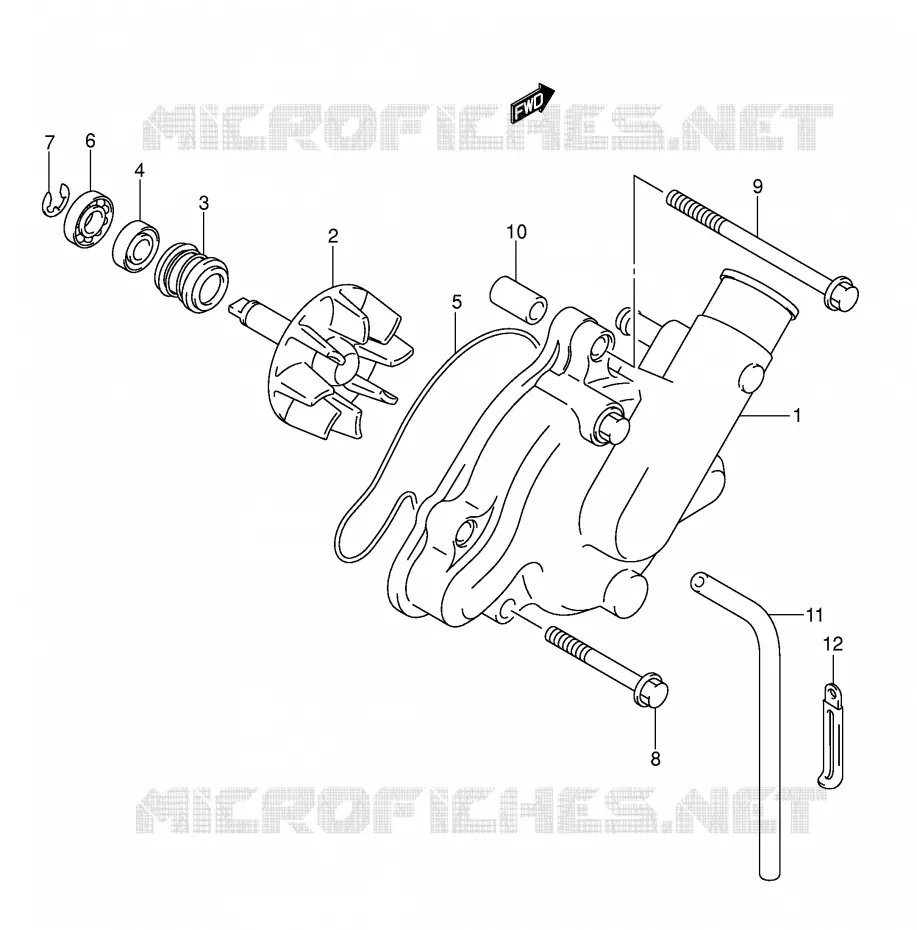 WATER PUMP Suzuki MOTO 1000 SV 2004  SV1000SK4(E2)