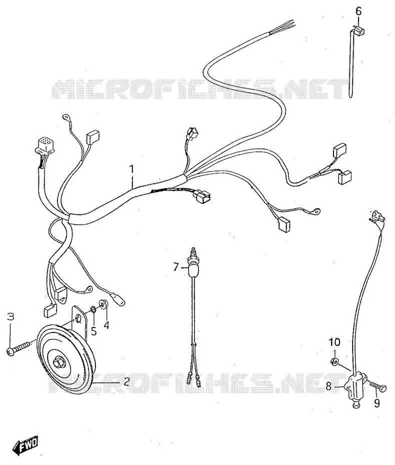 WIRING HARNESS Suzuki MOTO 50 RMX 2001  RMX50K1