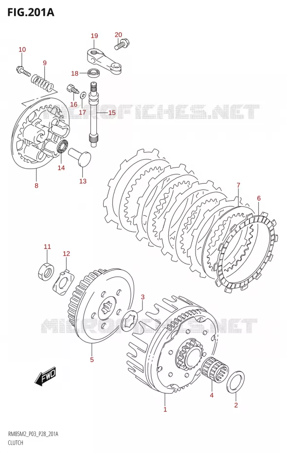 CLUTCH Suzuki MOTO 85 RM 2022  RM85 M2 (E28 / E33)