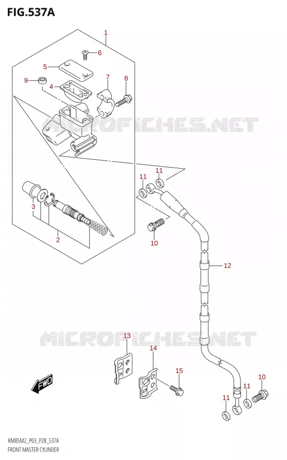 FRONT MASTER CYLINDER Suzuki MOTO 85 RM 2022  RM85 M2 (E28 / E33)